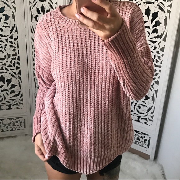 Sweaters - Chenille Pullover Sweater